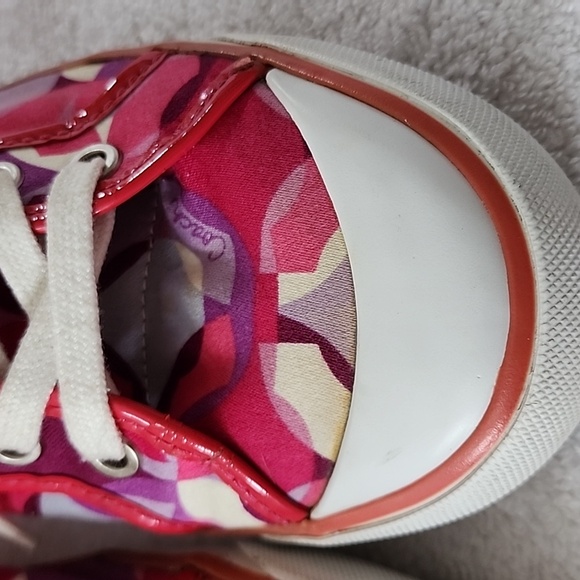 Coach Women's Barrett Pink and Purple Sneaker Size 8 Preowned - Picture 3 of 12